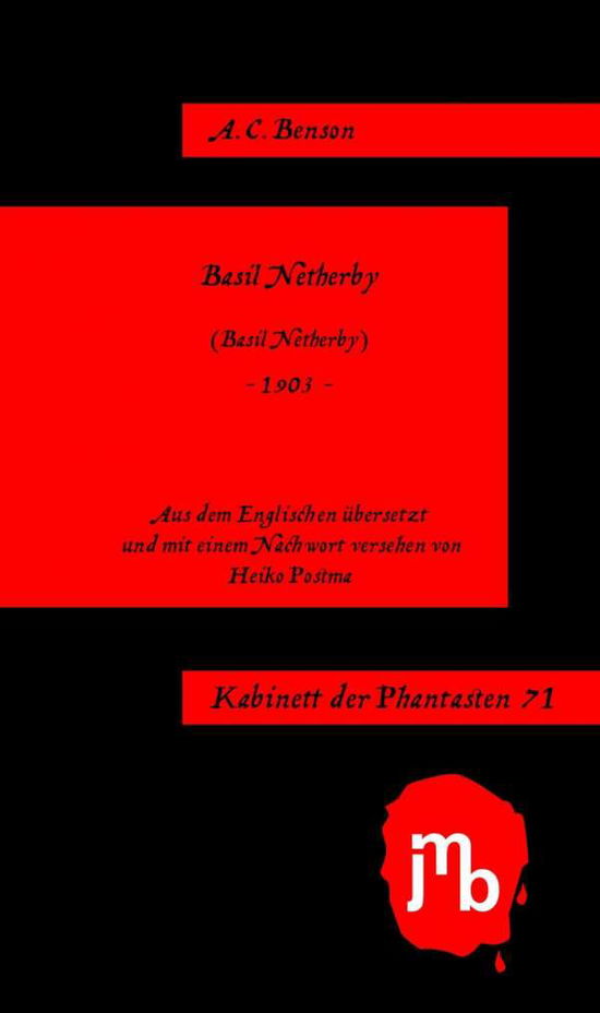 Basil Netherby - Benson - Books -  - 9783944342436 - 