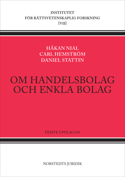 Cover for Håkan Nial · Om handelsbolag och enkla bolag (Bog) (2022)