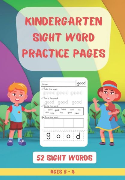 Cover for Esel Press · 52 Kindergarten Sight Words Practice Pages (Paperback Book) (2021)