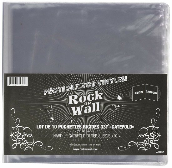 Cover for Music Protection · Music Protection - 11 X Pvc 12 Inch Gatefold Outer Sleeves - 140 Micron - Rock On Wall (AV-ACC) (Tilbehør)