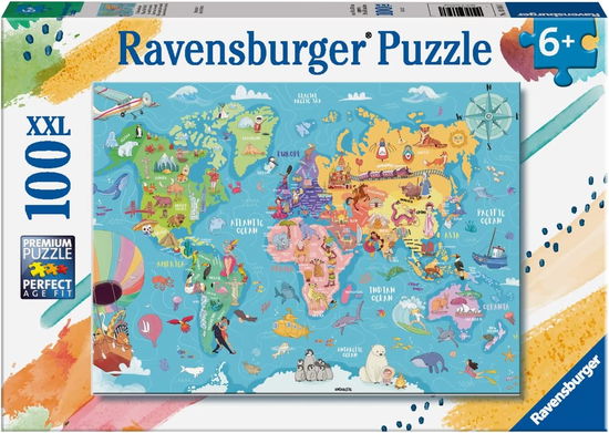 Cover for Ravensburger · Ravensburger Puzzle: Map Of The World Xxl (100pcs) (13343) (MERCH)