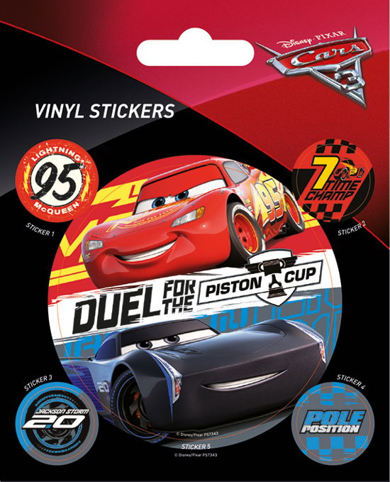 Disney: Cars 3 - Duel For The Piston Cup (Vinyl Stickers Pack) - Cars 3 - Merchandise -  - 5050293473437 - 