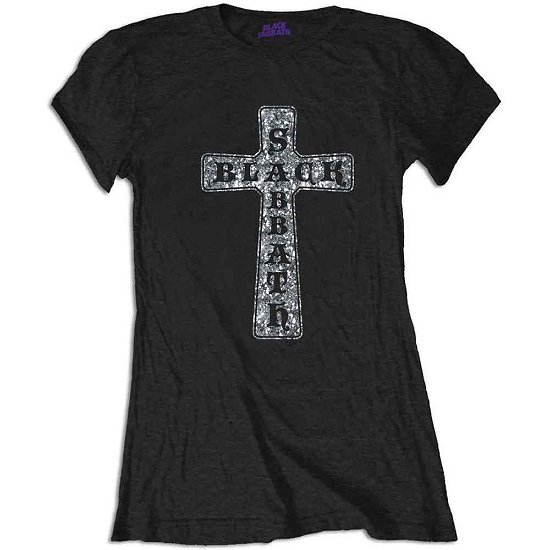 Black Sabbath Ladies T-Shirt: Cross (Embellished) - Black Sabbath - Koopwaar - Bravado - 5055979958437 - 