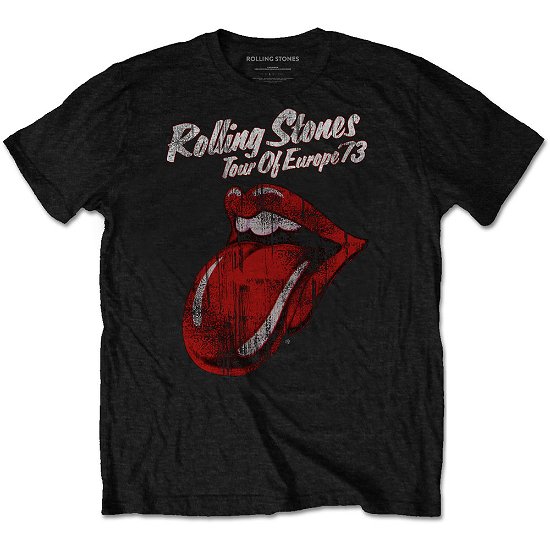 The Rolling Stones Unisex T-Shirt: 73 Tour - The Rolling Stones - Koopwaar - ROCK OFF - 5056170688437 - 