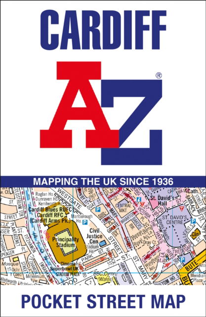 A-Z Maps · Cardiff A-Z Pocket Street Map (Kort) [2 Revised edition] (2024)