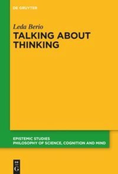 Cover for Leda Berio · Talking About Thinking (Gebundenes Buch) (2021)