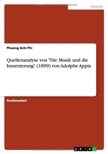 Quellenanalyse von "Die Musik und d - Phi - Kirjat - GRIN Verlag - 9783656114437 - torstai 29. elokuuta 2013