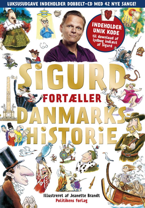 Cover for Sigurd Barrett · Sigurd Fortæller Danmarkshistorie - Guldudgave (Livro/CD) (2016)