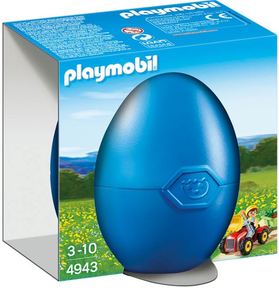 Playmobil Jongen met Kindertractor in Ei - 4943 - Playmobil - Merchandise -  - 4008789049438 - 
