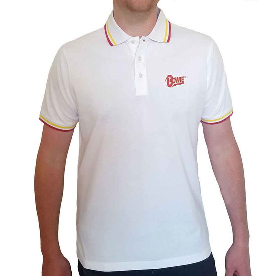 David Bowie Unisex Polo Shirt: Flash Logo - David Bowie - Merchandise -  - 5056368608438 - 