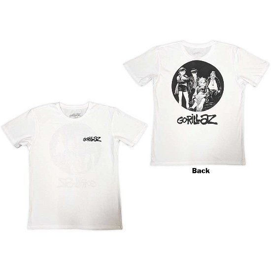 Gorillaz Unisex T-Shirt: Song Machine Brush Logo (Back Print) - Gorillaz - Gadżety -  - 5056737246438 - 