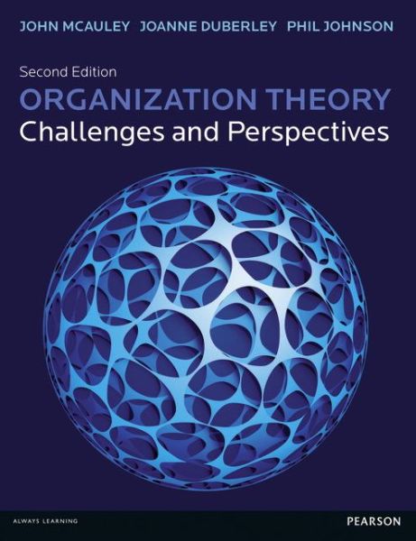 Cover for John McAuley · Organization Theory: Challenges and Perspectives (Paperback Book) (2013)