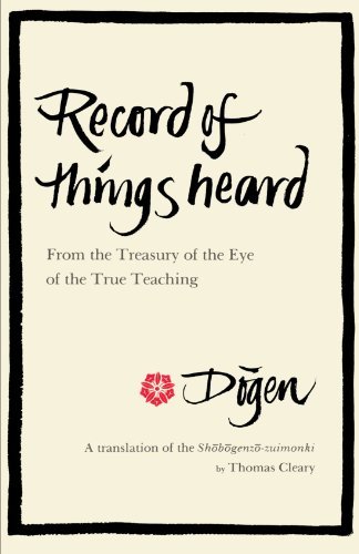 Cover for Dogen · Record of Things Heard (Paperback Bog) (2001)