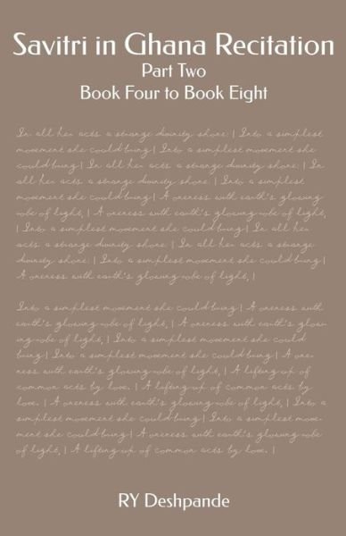 Cover for Ry Deshpande · Savitri in Ghana Recitation (Paperback Bog) (2019)