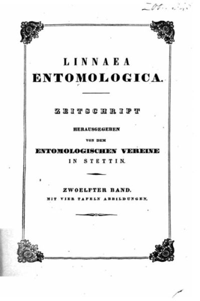 Cover for Linnaea Entomologica Zeitschrift · Linnaea Entomologica Zeitschrift - Zwoelfter Band (Paperback Book) (2015)