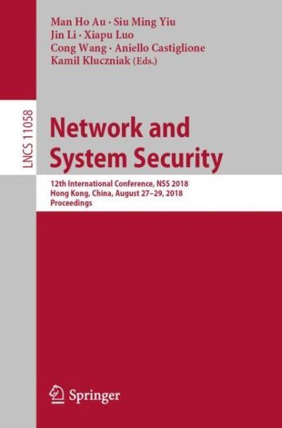 Cover for Network and System Security (Book) [1st ed. 2018 edition] (2018)