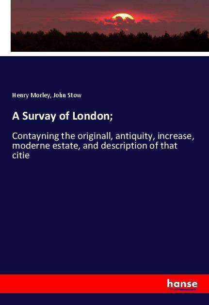 A Survay of London; - Morley - Książki -  - 9783337858438 - 