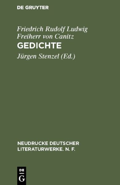 Cover for Canitz · Gedichte (Book) (1982)