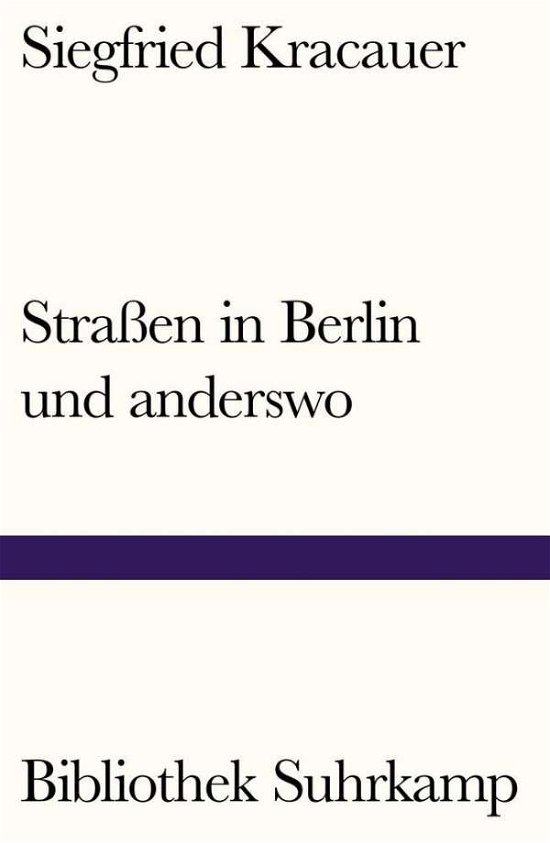 Cover for Kracauer · Straßen in Berlin und anderswo (Bog)