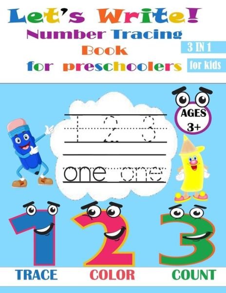 Cover for Pena Kid Press · Let's Write! Number Tracing Book for preschoolers (Paperback Book) (2020)