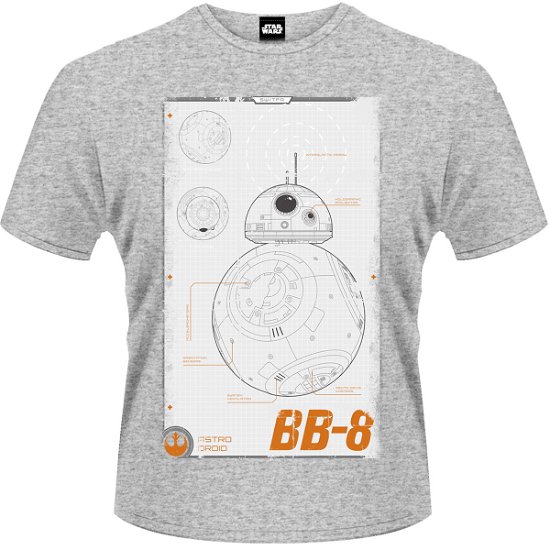 Cover for Plastic Head · Star Wars: The Force Awakens - Bb-8 Manual (T-Shirt Unisex Tg S) (N/A) [size S] [Grey (Fotl) edition] (2016)