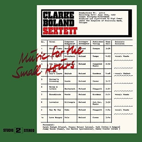 Cover for Clarke-boland Sextett · Music for the Small Hours (CD) [Limited edition] (2016)