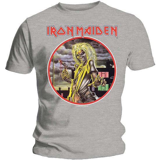 Cover for Iron Maiden · Iron Maiden Unisex T-Shirt: Killers Circle (T-shirt) [size S] [Grey - Unisex edition] (2020)