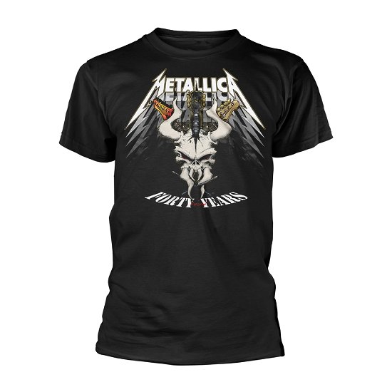 Metallica Unisex T-Shirt: 40th Anniversary Forty Years (Back Print) - Metallica - Merchandise - PHD - 5056187754439 - 17. Dezember 2021