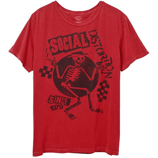Cover for Social Distortion · Social Distortion Unisex T-Shirt: Speakeasy Checkerboard (T-shirt) [size L] [Red - Unisex edition]