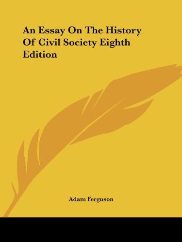 Cover for Adam Ferguson · An Essay on the History of Civil Society Eighth Edition (Paperback Book) (2004)