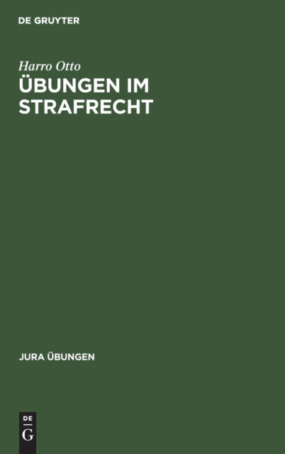 Cover for Harro Otto · UEbungen im Strafrecht (Hardcover Book) (1990)