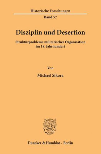 Cover for Sikora · Disziplin und Desertion. (Buch) (1996)