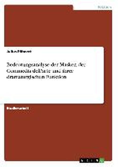 Cover for Pöhnert · Bedeutungsanalyse der Masken de (Book) [German edition] (2007)