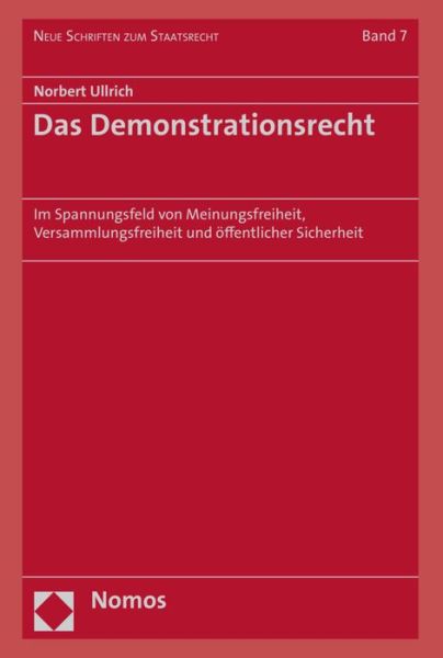 Cover for Ullrich · Das Demonstrationsrecht (Book) (2015)