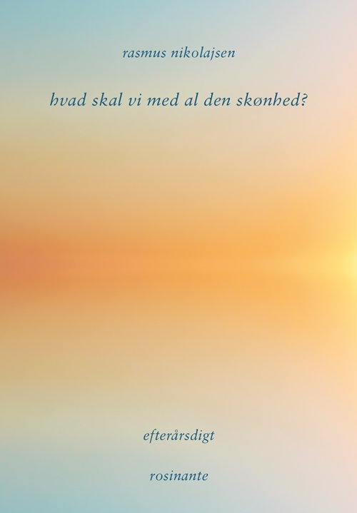 Cover for Rasmus Nikolajsen · Hvad Skal Vi med Al den Skønhed? (Heftet bok) [1. utgave] (2018)
