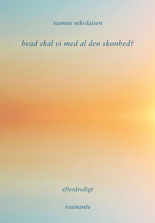 Cover for Rasmus Nikolajsen · Hvad Skal Vi med Al den Skønhed? (Taschenbuch) [1. Ausgabe] (2018)