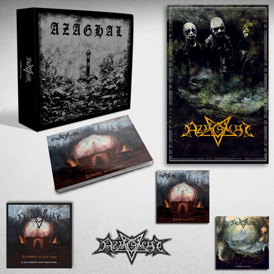 Alttarimme on Luista Tehty (Digipack +24 Page Booklet & Poster with Exclusive Merch:flag, Crest Metal Logo Pin, Woven Patch & 2 Album Cover Stickers) - Azaghal - Music - IMMORTAL FROST PRODUCTIONS - 0786727799440 - February 24, 2023