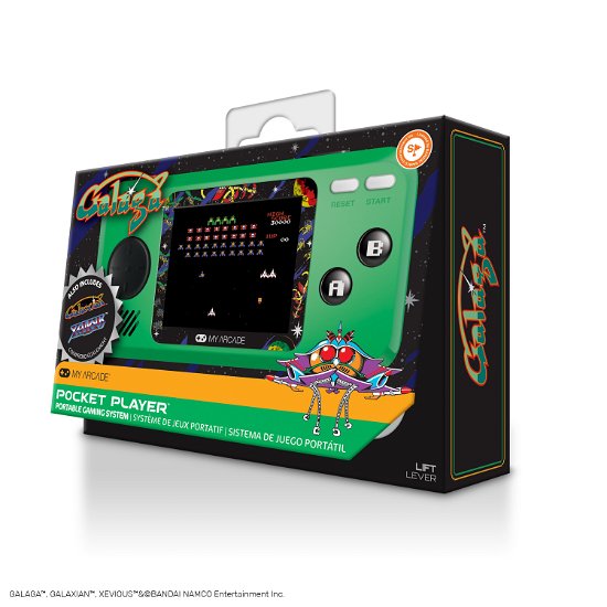Pocket Player Galaga Portable Gaming System (3 Games in 1) - My Arcade - Gadżety - MY ARCADE - 0845620032440 - 2020