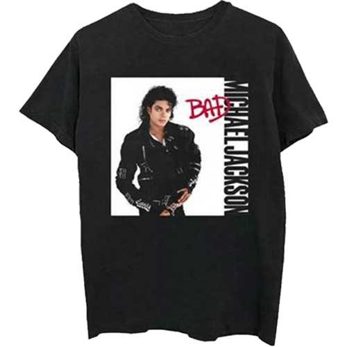 Cover for Michael Jackson · Michael Jackson Unisex T-Shirt: Bad (T-shirt) [size S] [Black - Unisex edition]
