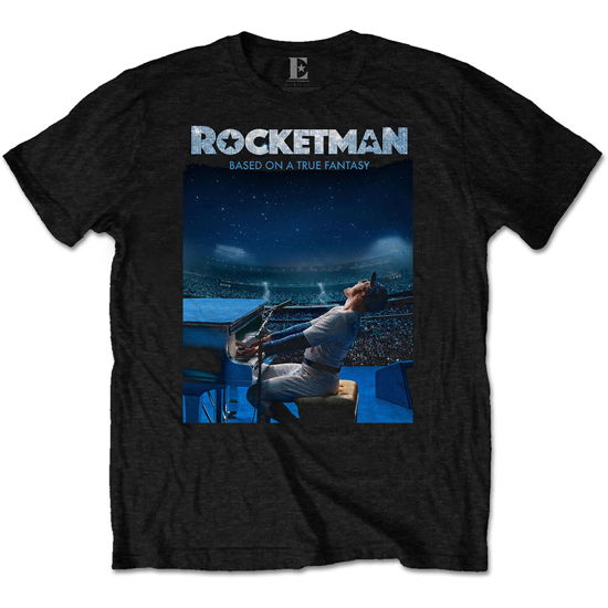 Cover for Elton John · Elton John Unisex T-Shirt: Rocketman Starry Night (T-shirt) [size S] [Black - Unisex edition] (2020)