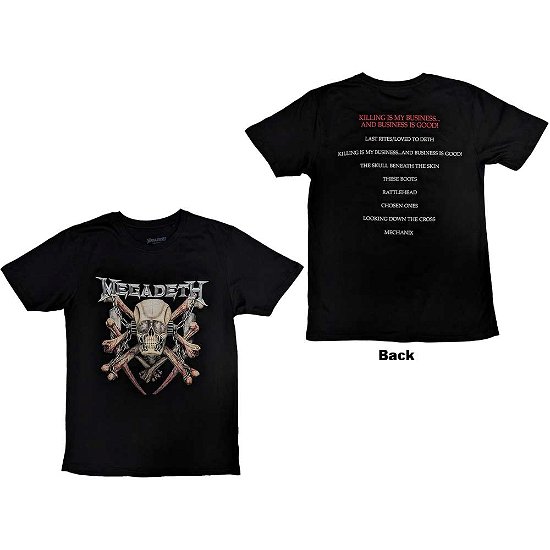 Megadeth Unisex T-Shirt: Killing Biz (Back Print) - Megadeth - Merchandise -  - 5056737225440 - 