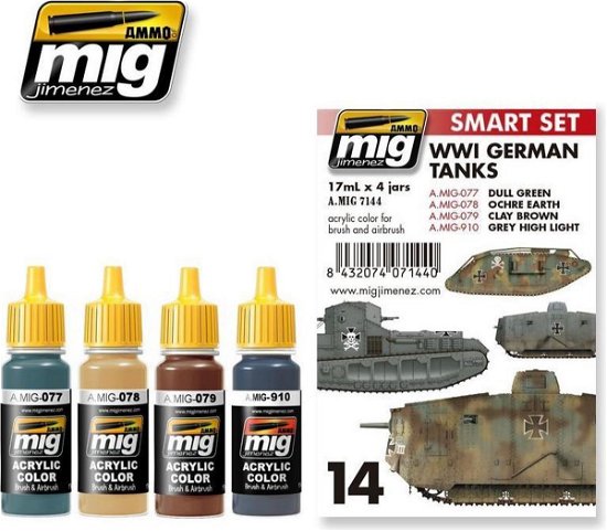 Ammo Mig Jiminez · Wwi German Tanks 4 Jars 17 Ml (Toys)