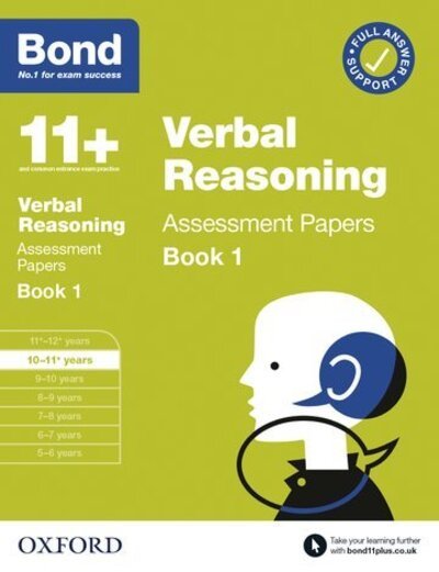 Cover for Bond 11+ · Bond 11+: Bond 11+ Verbal Reasoning Assessment Papers 10-11 years Book 1: For 11+ GL assessment and Entrance Exams - Bond 11+ (Pocketbok) (2020)