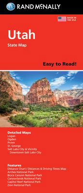 Utah State Map, Rand McNally - Rand McNally - Books - Rand McNally - 9780528025440 - October 15, 2021