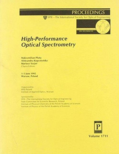 Cover for Ernst · High Performance Optical Spectrometry (Paperback Book) (2006)