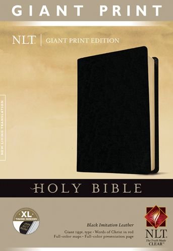 Cover for Tyndale House Publishers · NLT Holy Bible, Giant Print (Lederbuch) [Large type / large print edition] [Black Imitation] (2014)
