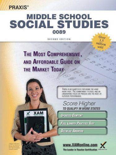 Cover for Sharon a Wynne · Praxis Middle School Social Studies 0089 Teacher Certification Study Guide Test Prep (Taschenbuch) [Second Edition, Revised edition] (2013)