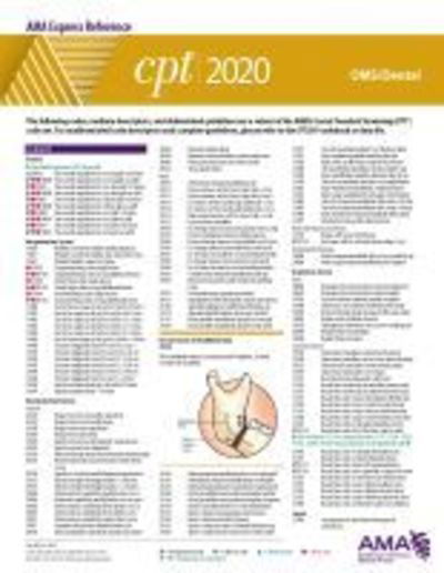 Cover for American Medical Association · CPT 2020 Express Reference Coding Card: OMS / Dental (Cards) (2019)