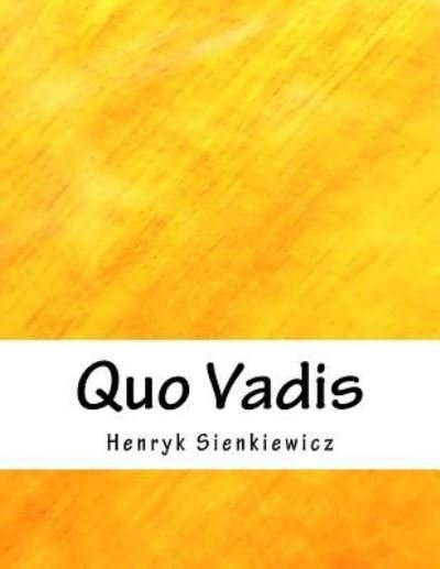 Cover for Henryk Sienkiewicz · Quo Vadis (Paperback Book) (2018)