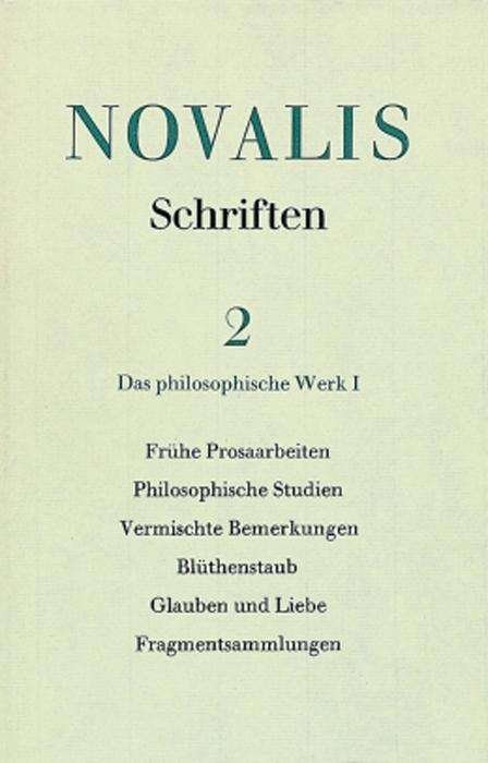 Cover for Novalis · Schriften.Kohlh.2 (Buch) (1981)